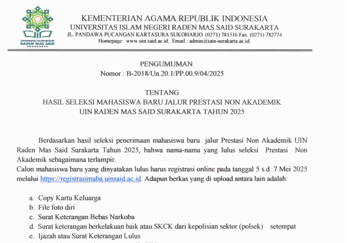 Pengumuman