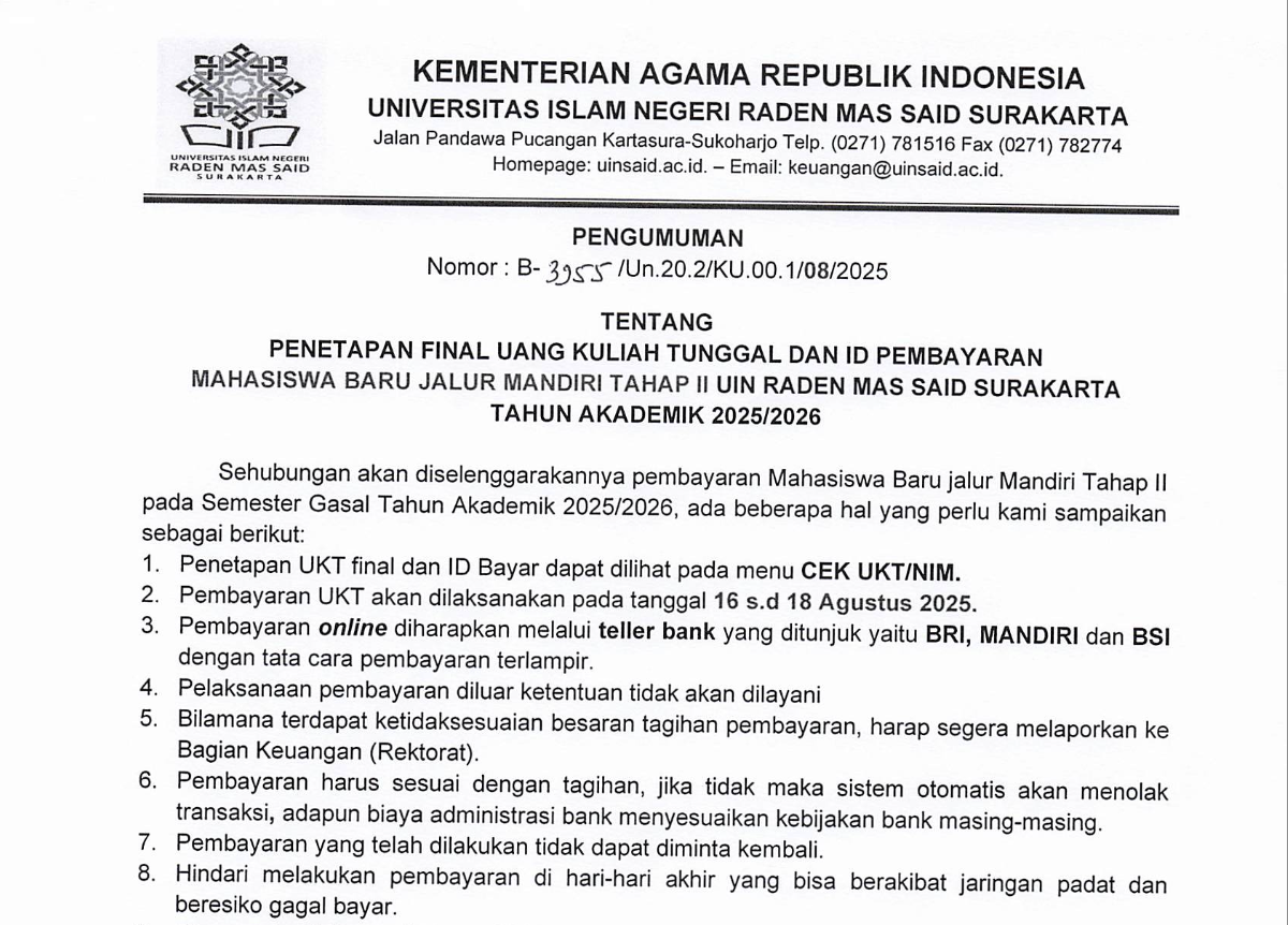 Pengumuman