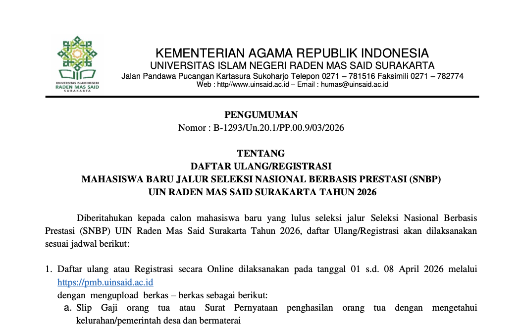 Pengumuman